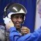 Lewis Hamilton with the RAF Red Arrows