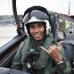 Lewis Hamilton with the RAF Red Arrows