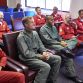 Lewis Hamilton with the RAF Red Arrows