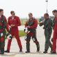 Lewis Hamilton with the RAF Red Arrows