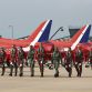 Lewis Hamilton with the RAF Red Arrows