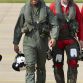 Lewis Hamilton with the RAF Red Arrows