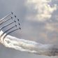 Lewis Hamilton with the RAF Red Arrows