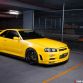 Lightning Yellow Nissan GT-R Skyline V-Spec with 1000 hp (2)