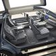 Access to the New Navigator Concept is provided through power gullwing doors and deployable concertina steps.