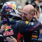 KUALA LUMPUR, MALAYSIA - APRIL 10:  Sebastian Vettel of Germany and Red Bull Racing celebrates with Red Bull Racing Chief Technical Officer Adrian Newey in parc ferme after winning the Malaysian Formula One Grand Prix at the Sepang Circuit on April 10, 2011 in Kuala Lumpur, Malaysia.  (Photo by Clive Mason/Getty Images)