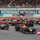 KUALA LUMPUR, MALAYSIA - APRIL 10:  Sebastian Vettel of Germany and Red Bull Racing leads the field at the start of the Malaysian Formula One Grand Prix at the Sepang Circuit on April 10, 2011 in Kuala Lumpur, Malaysia.  (Photo by Mark Thompson/Getty Images)
