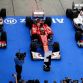 KUALA LUMPUR, MALAYSIA - MARCH 25:  Race winner Fernando Alonso (C) of Spain and Ferrari and second placed Sergio Perez (R) of Mexico and Sauber F1 celebrate in parc ferme following the Malaysian Formula One Grand Prix at the Sepang Circuit on March 25, 2012 in Kuala Lumpur, Malaysia.  (Photo by Paul Gilham/Getty Images)