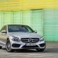 Mercedes-Benz C250, AMG Line, Avantgarde, Diamantsilber metallic, LederCranberryrot/Schwarz, Zierelemente Holz Esche schwarz offenporig,  (W205),2013