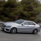 Mercedes-Benz C250, AMG Line, Avantgarde, Diamantsilber metallic, LederCranberryrot/Schwarz, Zierelemente Holz Esche schwarz offenporig,  (W205),2013