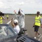 David Coulthard and professional golfer Jake Shepherd set a Guinness World Record for the furthest golf shot caught in a moving car-w7_05_2012