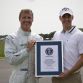 David Coulthard and professional golfer Jake Shepherd set a Guinness World Record for the furthest golf shot caught in a moving car