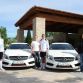 Michael Schumacher, Nico Rosberg and the German national football team drive the new A-Class