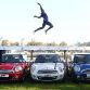 London 2012 hopefule performs world-first long jump over 3 MINI\'s
