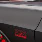 Matching red Mopar 392 logo decals on the front fenders complete the exterior of the Dodge Shakedown Challenger.