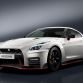 The 2017 Nissan GT-R NISMO’s front end features a freshened face highlighted by an aggressive new fascia. To help cool the car’s high-output engine, the dark chrome “V-motion” grille has been enlarged to collect more air, without diminishing the car’s aerodynamic performance. A new significantly reinforced hood avoids deformation at extremely high speeds, allowing it to keep its aerodynamic shape. Unlike the standard model, the front bumper of the GT-R NISMO – crafted with Takumi-like precision – feature layers of carbon-fiber sheets carefully overlapped to achieve the ideal amount of stiffness.