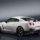 The 2017 Nissan GT-R NISMO’s front end features a freshened face highlighted by an aggressive new fascia. To help cool the car’s high-output engine, the dark chrome “V-motion” grille has been enlarged to collect more air, without diminishing the car’s aerodynamic performance. A new significantly reinforced hood avoids deformation at extremely high speeds, allowing it to keep its aerodynamic shape. Unlike the standard model, the front bumper of the GT-R NISMO – crafted with Takumi-like precision – feature layers of carbon-fiber sheets carefully overlapped to achieve the ideal amount of stiffness.