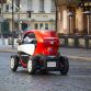 The Nissan New Mobility Concept is an ultra-compact 100% electric vehicle that was developed in response to increasing use of automobiles for short-distance trips by up to two people. With their 7.6-foot length, the NNMCs have the potential to help reduce pollution and traffic congestion in the city. Parking is also a major benefit, with three NNMCs able to fit head-in into one parking space (where permitted). For demonstration purposes during the 2016 NYIAS, the four concepts were wrapped in different primary colors with the hashtag #NissanFutureLab down the sides.
