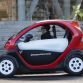 The Nissan New Mobility Concept is an ultra-compact 100% electric vehicle that was developed in response to increasing use of automobiles for short-distance trips by up to two people. With their 7.6-foot length, the NNMCs have the potential to help reduce pollution and traffic congestion in the city. Parking is also a major benefit, with three NNMCs able to fit head-in into one parking space (where permitted). For demonstration purposes during the 2016 NYIAS, the four concepts were wrapped in different primary colors with the hashtag #NissanFutureLab down the sides.