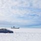opel ampera at frozen baltic sea
