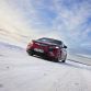 opel ampera at frozen baltic sea