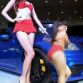 Outcry over young bikini-clad girl models at car show