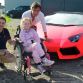 Pink Lmborghini Aventador and Girl