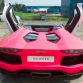 Pink Lmborghini Aventador and Girl