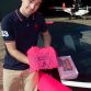 Pink Lmborghini Aventador and Girl