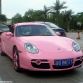Pink Porsche Cayman in China