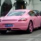 Pink Porsche Cayman in China