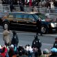 WASHINGTON - JANUARY 20: A limousine carrying President Barack Obama drives in the Inaugural Parade down Pennsylvania Avenue on January 20, 2009 in Washington, DC. Obama was sworn in as the 44th President of the United States, becoming the first African American to be elected President of the US.  (Photo by Brendan Hoffman/Getty Images)