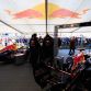 MILTON KEYNES, ENGLAND - DECEMBER 10: Red Bull Racing team set up their cars before the Red Bull Racing Home Run event on December 10, 2011 in Milton Keynes, England.  (Photo by Vladimir Rys/Getty Images for Red Bull)