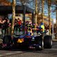 MILTON KEYNES, ENGLAND - DECEMBER 10:  Mark Webber of Australia and Red Bull Racing drives while attending the Red Bull Racing Home Run event on December 10, 2011 in Milton Keynes, England.  (Photo by Vladimir Rys/Getty Images for Red Bull)