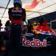 MILTON KEYNES, ENGLAND - DECEMBER 10:  Mark Webber of Australia and Red Bull Racing prepares to drive while attending the Red Bull Racing Home Run event on December 10, 2011 in Milton Keynes, England.  (Photo by Vladimir Rys/Getty Images for Red Bull)