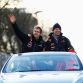 MILTON KEYNES, ENGLAND - DECEMBER 10:  Sebastian Vettel of Germany and Red Bull Racing shares a joke with Red Bull Racing Chief Technical Officer Adrian Newey wave to the crowd while attending the Red Bull Racing Home Run event on December 10, 2011 in Milton Keynes, England.  (Photo by Richard Heathcote/Getty Images for Red Bull)