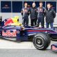 JEREZ DE LA FRONTERA, SPAIN - FEBRUARY 09: (L-R) Driver Sebastian Vettel, chief technical officer Adrian Newey, driver Mark Webber and team principal Christian Horner of Red Bull Racing F1 team at the unveiling of their new car the RB5 at the Circuito de Jerez on  February 9, 2009 in Jerez de la Frontera, Spain.  (Photo by Mark Thompson/Getty Images) *** Local Caption *** Mark Webber;Sebastian Vettel;Adrian Newey;Christian Horner