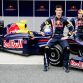 JEREZ DE LA FRONTERA, SPAIN - FEBRUARY 09:  Red Bull Racing F1 team unveil their new car the RB5 with drivers Mark Webber (L) and Sebastian Vettel at the Circuito de Jerez on February 9, 2009 in Jerez de la Frontera, Spain.  (Photo by Mark Thompson/Getty Images) *** Local Caption *** Mark Webber;Sebastian Vettel