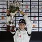 Filipe Albuquerque of Portugal holds up the trophy after winning the Race of Champions (ROC) at the \'Esprit-Arena\'  in Duesseldorf, November 28, 2010.  REUTERS/Ina Fassbender (GERMANY - Tags: SPORT MOTOR RACING)
