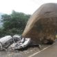 Rocks destroy 5 cars in China