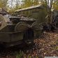 Russian military vehicles found in the woods