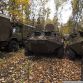 Russian military vehicles found in the woods