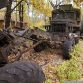 Russian military vehicles found in the woods