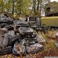 Russian military vehicles found in the woods