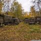 Russian military vehicles found in the woods