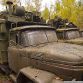 Russian military vehicles found in the woods