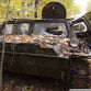 Russian military vehicles found in the woods
