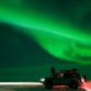Russian SUVs with amazing Northern Lights