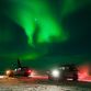 Russian SUVs with amazing Northern Lights