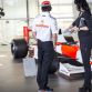 Sergio Perez arrives at Vodafone McLaren Mercedes